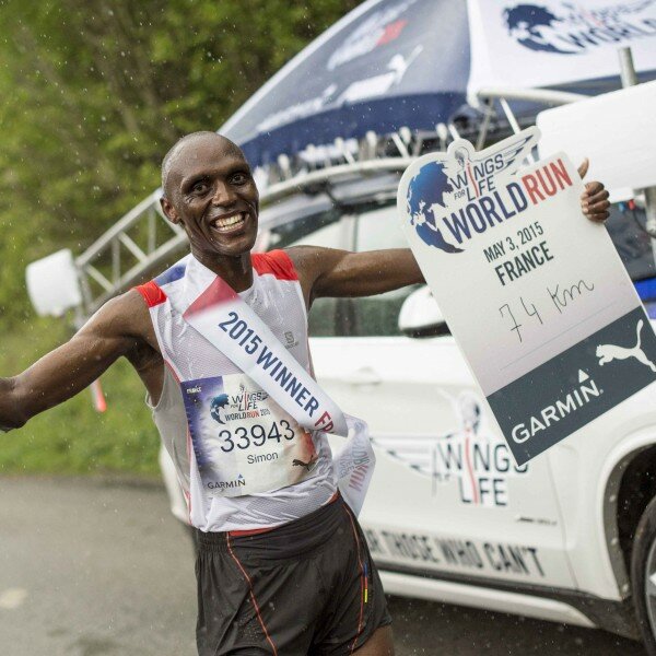 1 Simon Munyutu vainqueur à Rouen crédit photo Wings For Life World Run